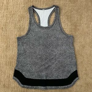 LULULEMON Black White Speckled Racerback - SIZE 4